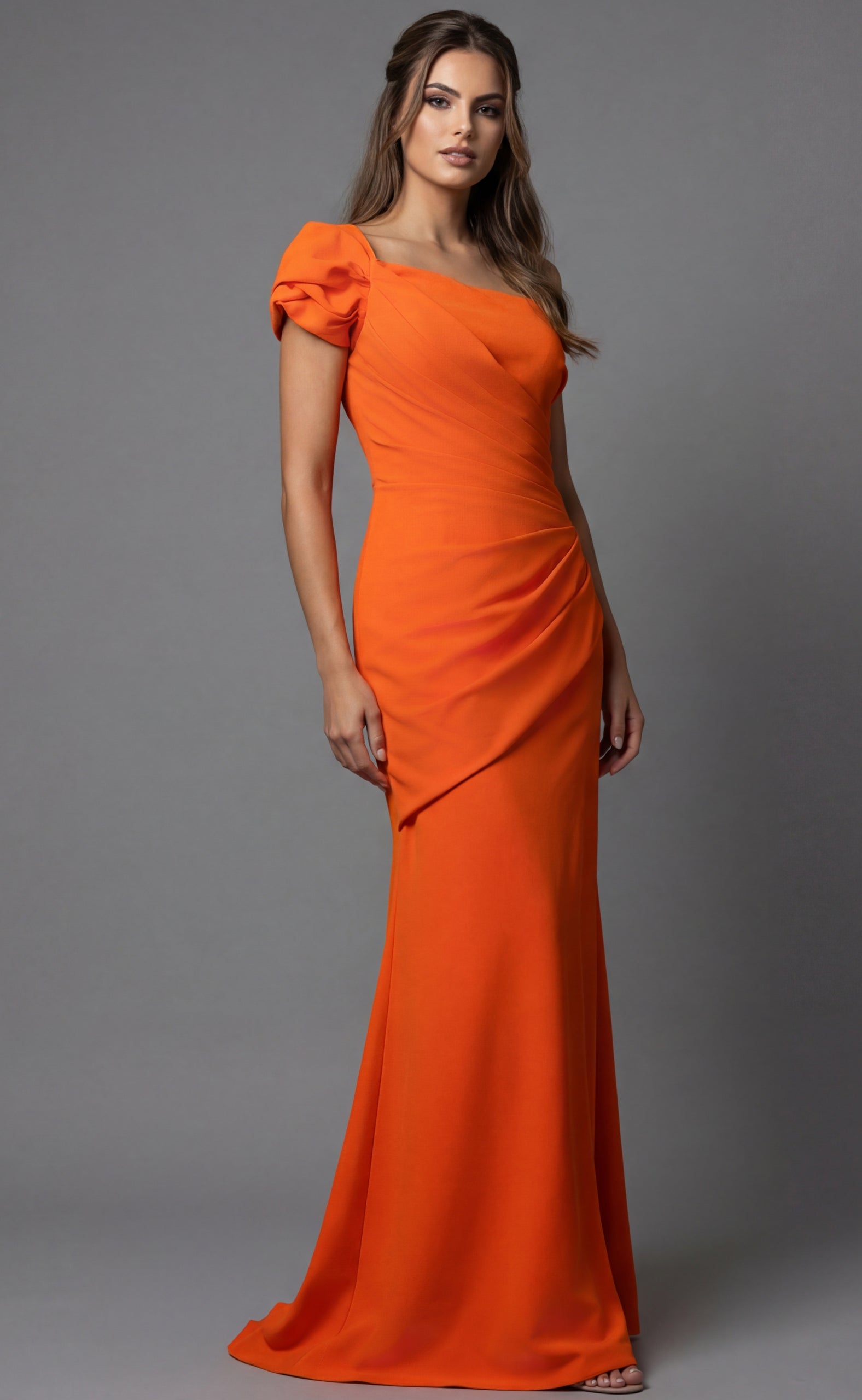 Prom Dresses Long Formal Pleated Evening Prom Dress Jovani 9961 Orange