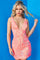 Cocktail Dresses Sleeveless Short Sequin Cocktail Dress Iridescent Coral