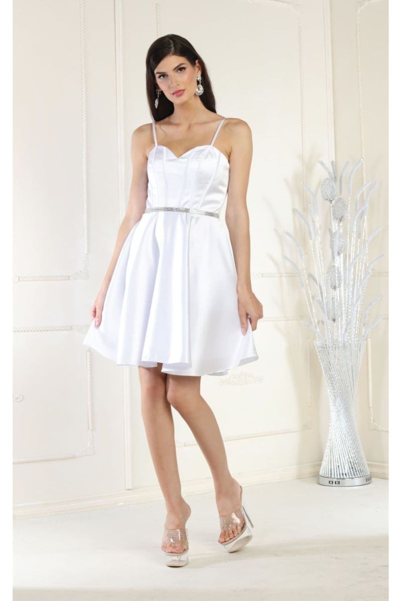 Sweetheart Mini/Short Satin Cocktail A-Line May Queen 1864