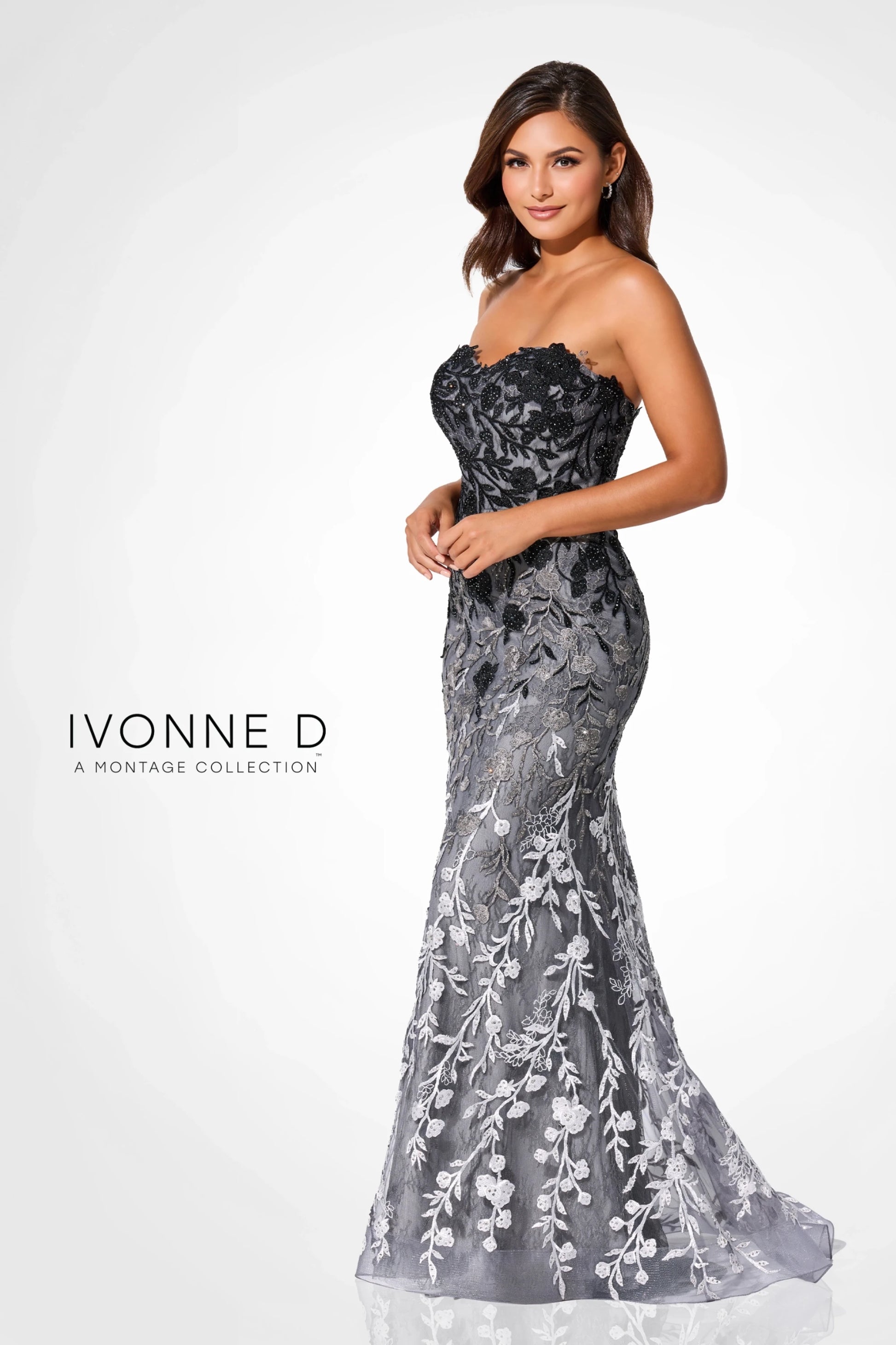 Ivonne D ID316 Mermaid Lace Long Formal Evening Dress