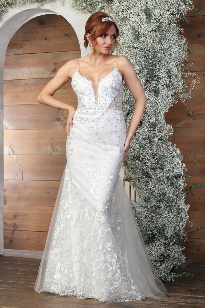 V-Neck Floor-Length Tulle Prom Mermaid Dress May Queen 2030