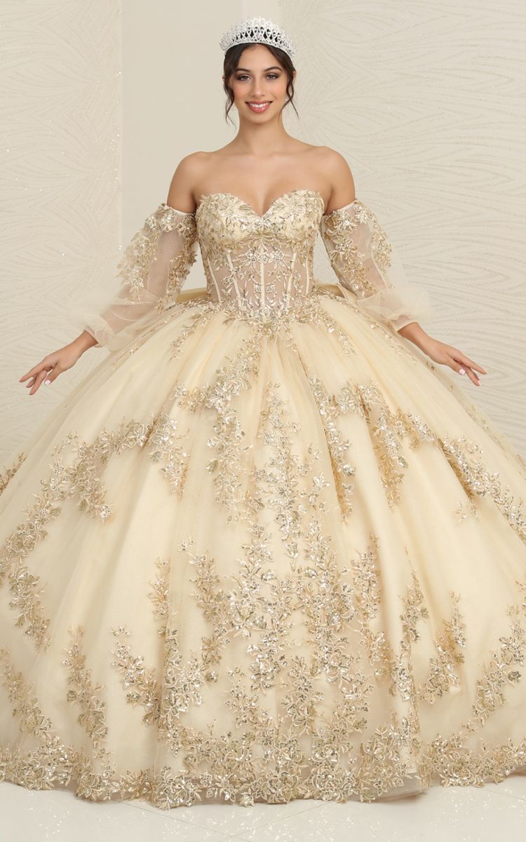 Sweetheart Floor-Length with Train Tulle Quinceañera Ball Gown May Queen LK251