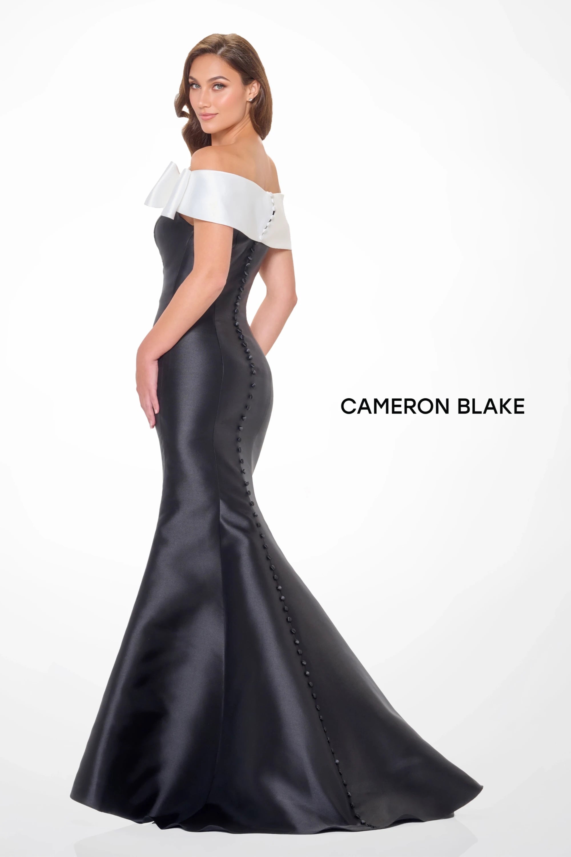 Formal Dresses Long Formal Beaded Evening Dress Black/Ivory