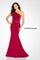 Formal Dresses Long Beaded Floral Applique Formal Dress Wine