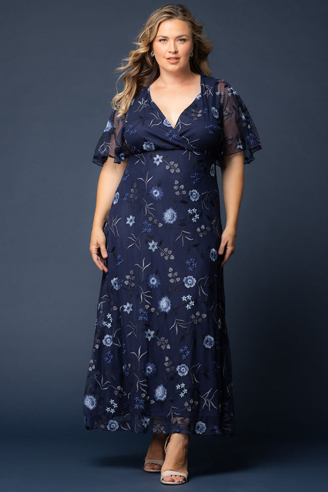 Plus Size Dresses Mother of the Bride Floral Print Plus Size Dress Twilight Blooms