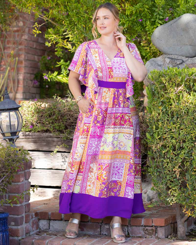 Plus Size Dresses Print Formal Prom Plus Size Long Dress Kiyonna 12242902 Santorini