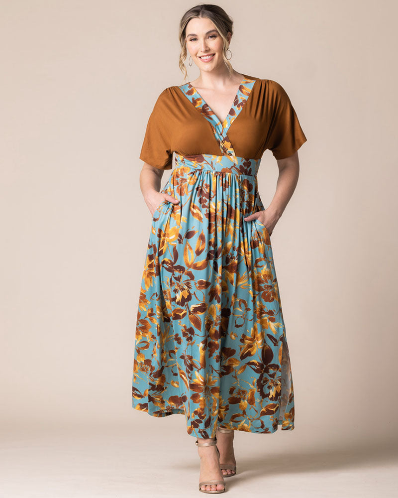 Plus Size Dresses Formal Cocktail Plus Size Tea Length Dress Kiyonna 13241308 Golden Oasis