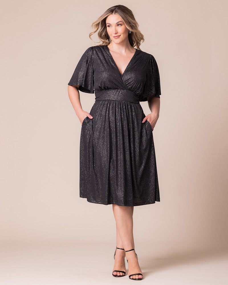 Plus Size Dresses Short Midi Cocktail Plus Size Dress Silver Starlight