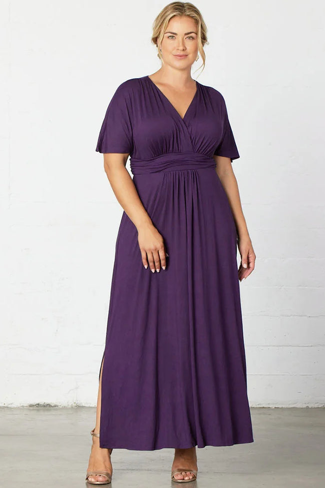 Plus Size Dresses Mother of the Bride Long Formal Plus Size Dress Plum Passion