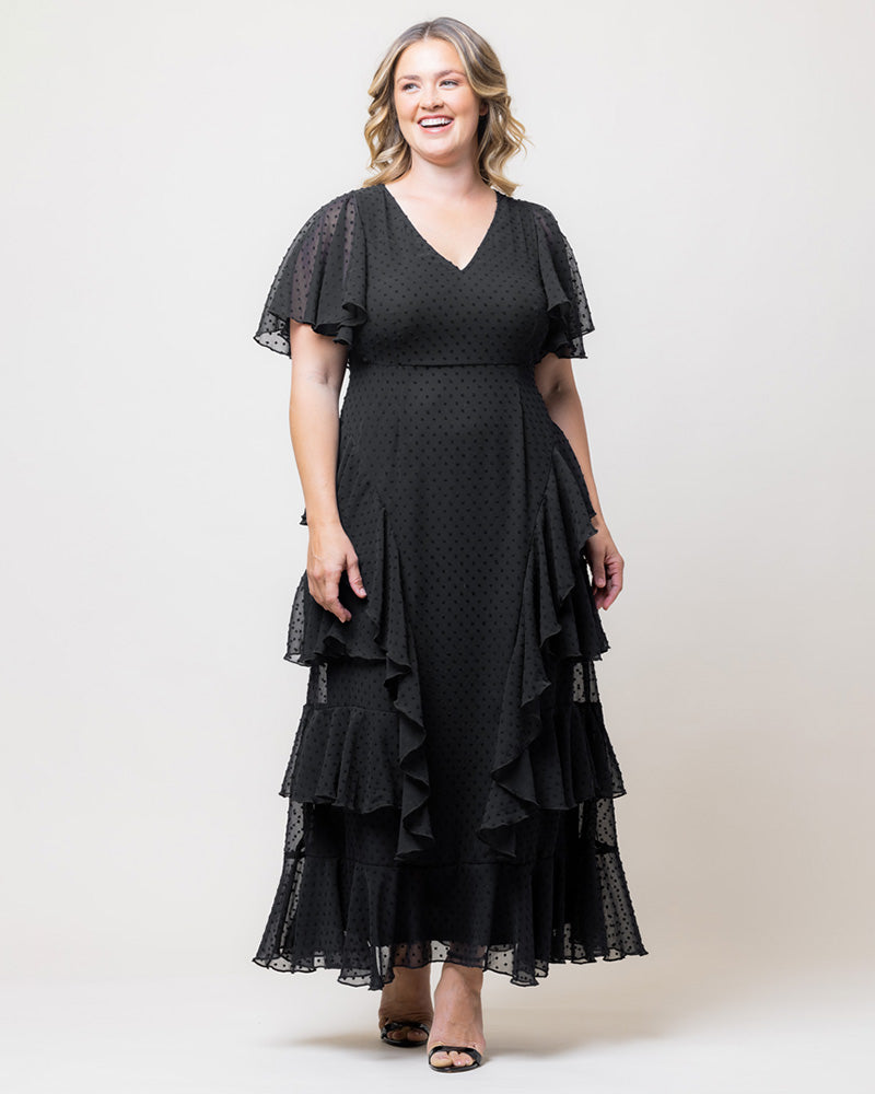 V-Neck Floor-Length Chiffon Evening A-Line Kiyonna 17191301