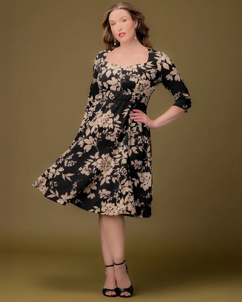 Plus Size Dresses Short Cocktail A Line Plus Size Dress Vintage Ivory Florals