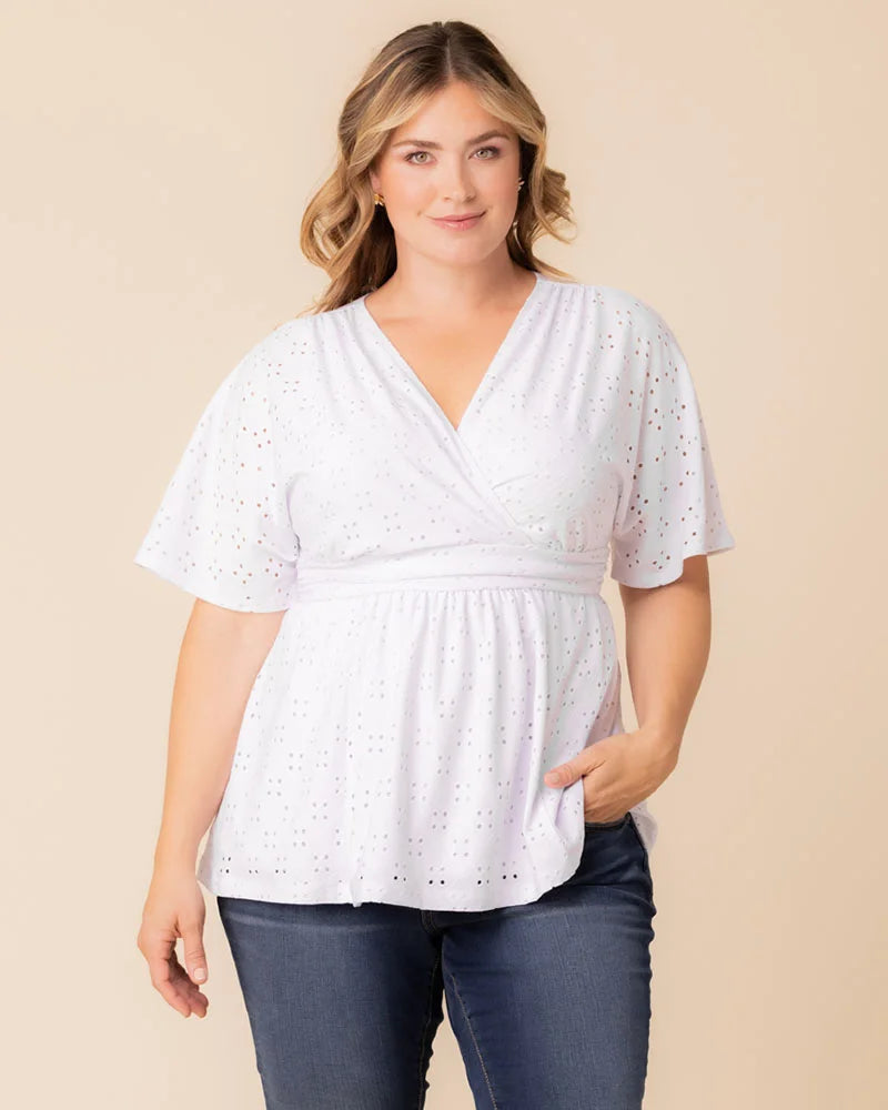 Top Formal Evening Top Kiyonna 22252102 White