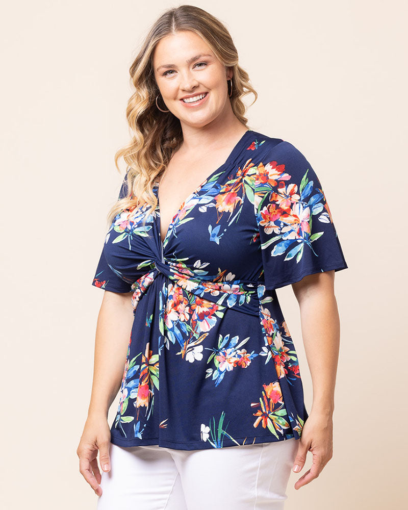 Top Formal Evening Top Belize Blooms