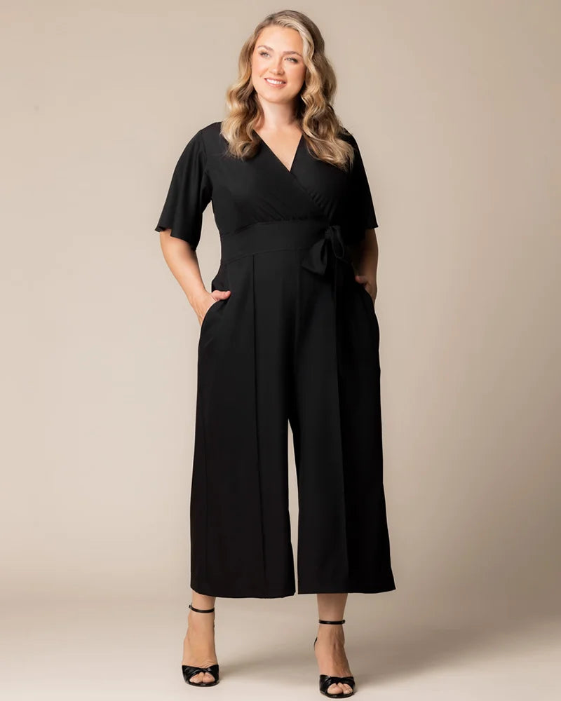 Jumpsuit Short Cocktail Midi Jumpsuit Black Noir