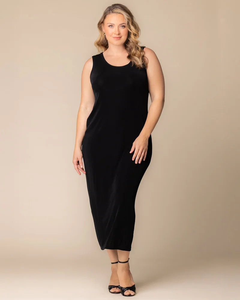 Plus Size Dresses Plus Size Tea Length Cocktail Fitted Formal Dress Kiyonna 33222642 Black Noir