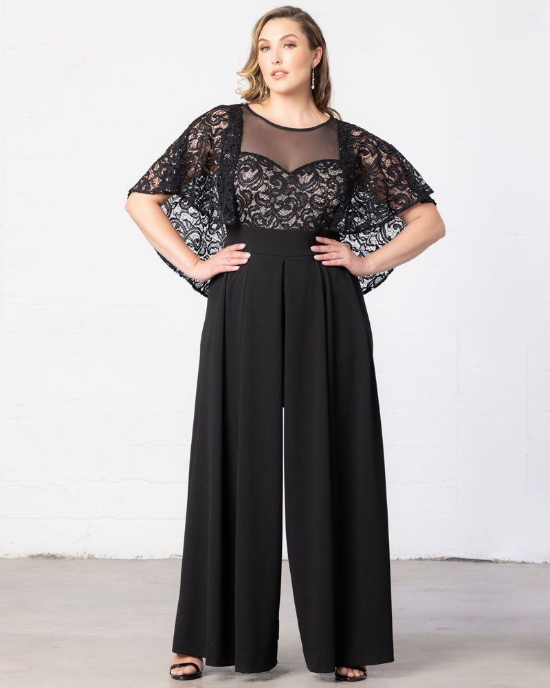 Jumpsuit Long Formal Sequin Jumpsuit Black Nude