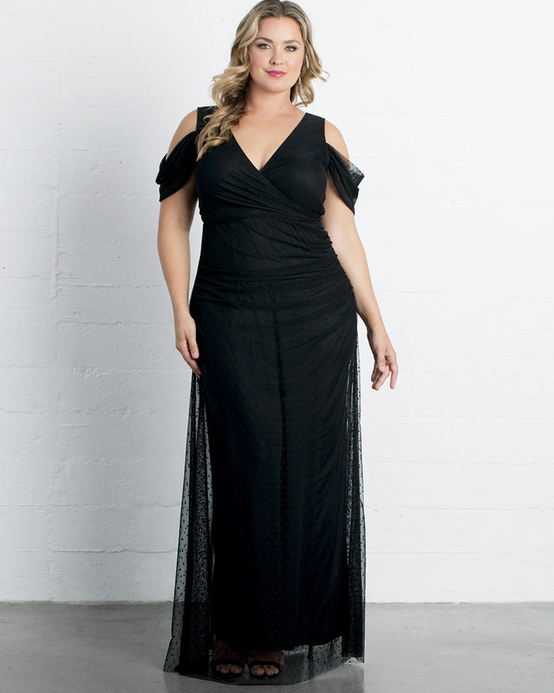 Plus Size Dresses Long A Line Formal Mother of the Bride Plus Size Dress Kiyonna 13212703 Onyx