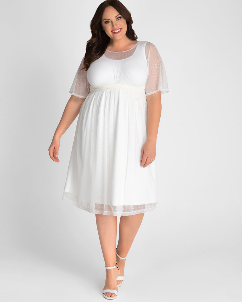 Wedding Dresses A Line Short Midi Bridal Wedding Dress Kiyonna 19183601 Ivory