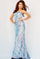 Prom Dresses Long Prom Formal Fitted Sequin Prom Dress Iridescent Blue