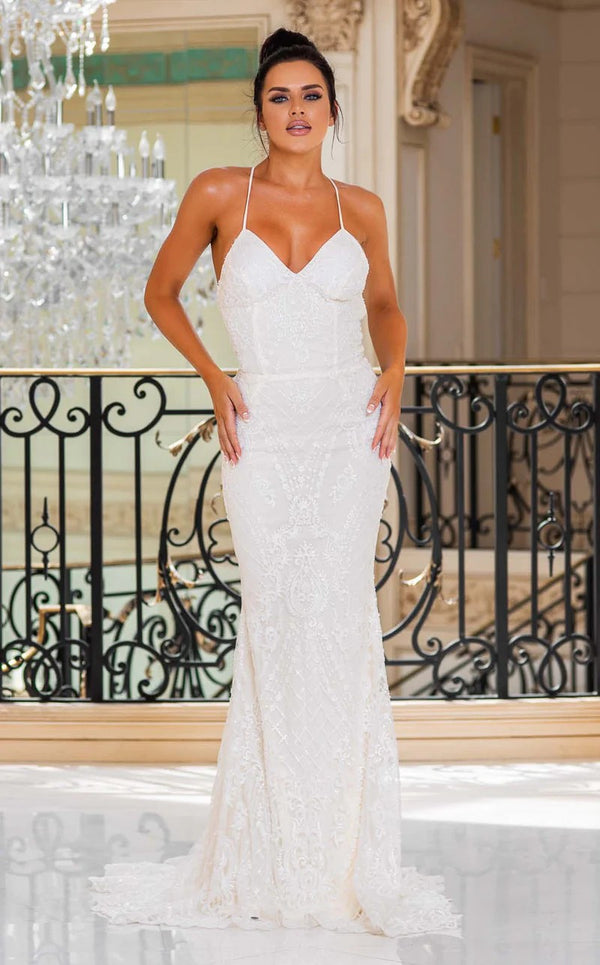 Jessica Angel 10006 Simple Fitted Bridal Gown Lace Wedding Dress