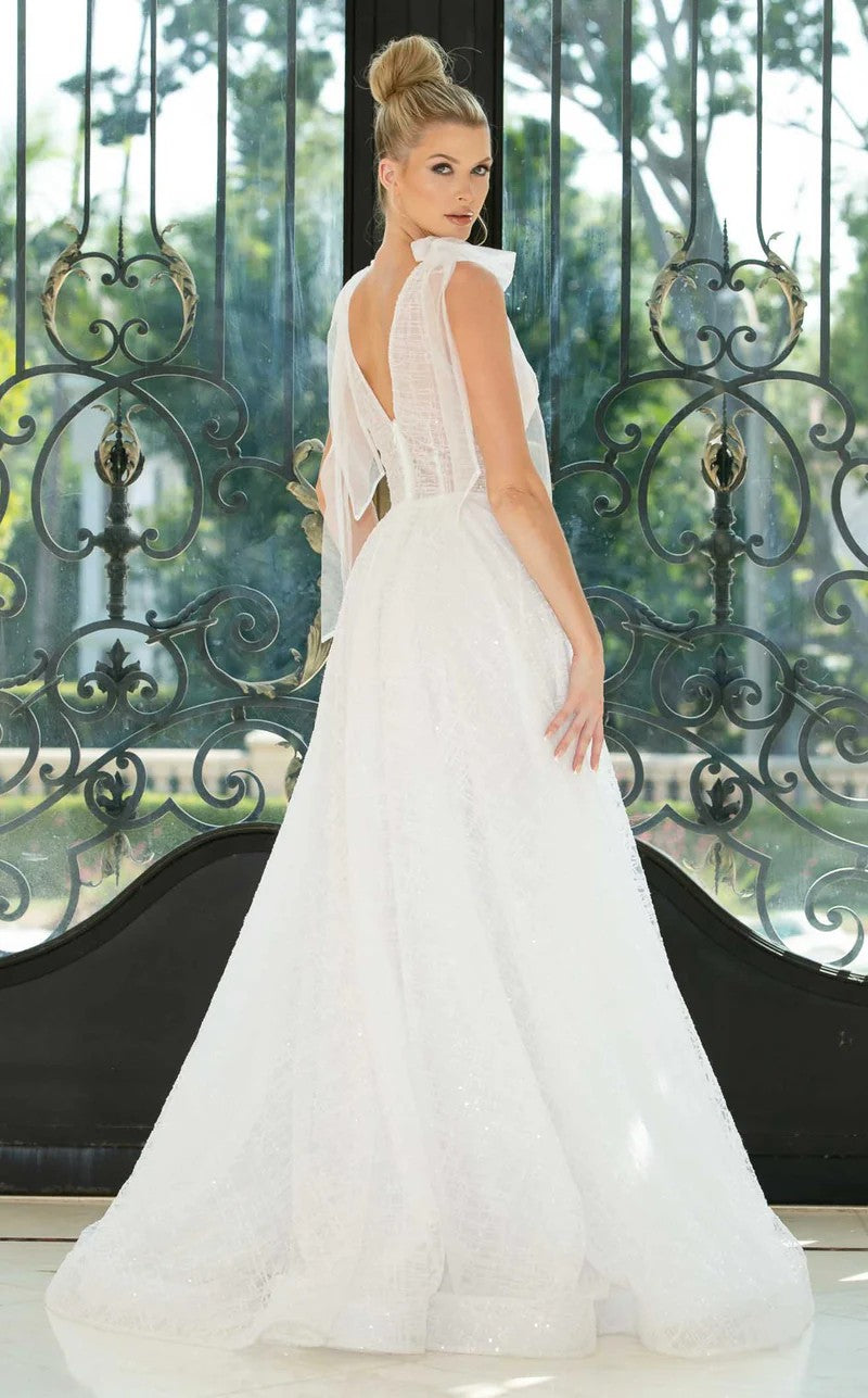 Jessica Angel 10007 Long Bridal Glitter Wedding A Line Dress