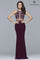 Prom Dresses Beaded Long Formal Two Piece Prom Dress Bordeaux