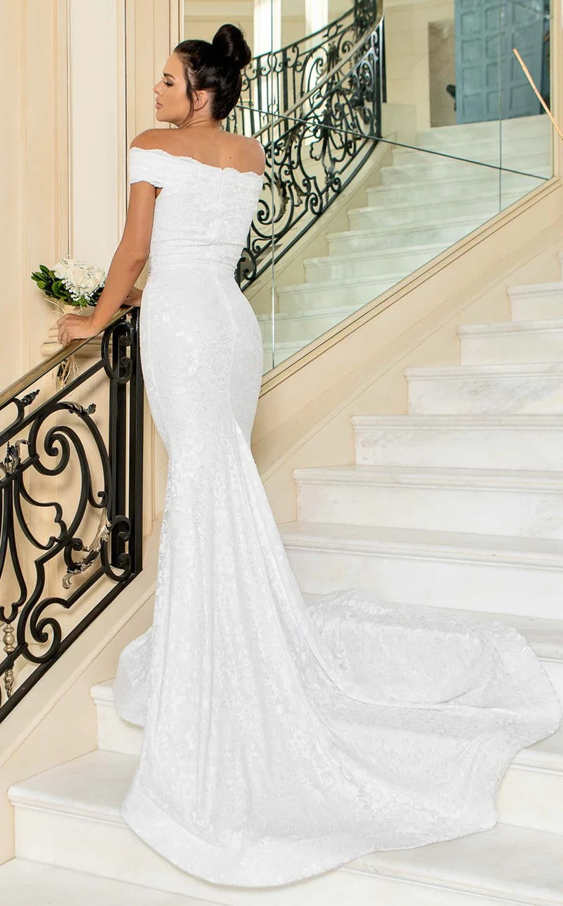 Jessica Angel 10020 Long Bridal Mermaid Beadd Lace Wedding Dress
