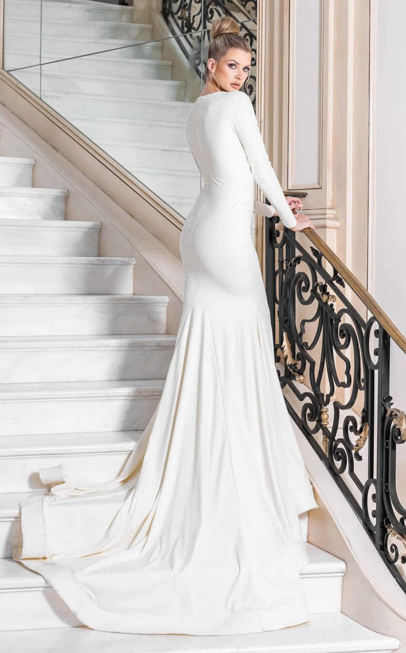 Jessica Angel 10025 Long Simple Bridal Wedding Dress