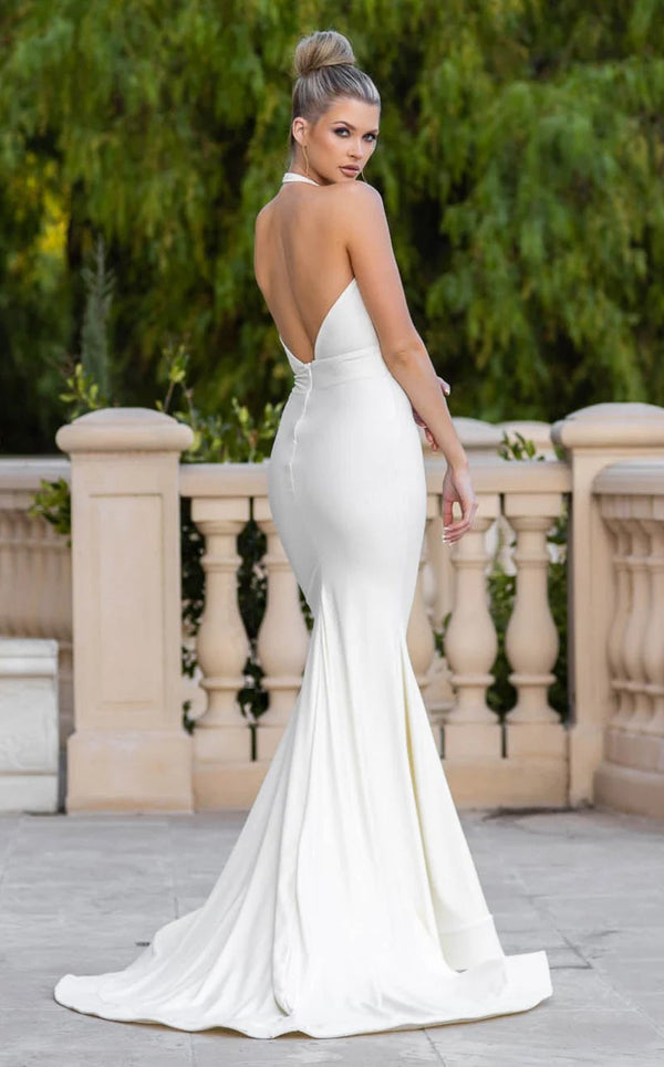Wedding Dresses Long Bridal Fitted Wedding Dress White