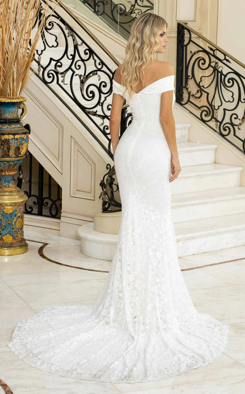 Jessica Angel 10030 Long Fitted Bridal Lace Wedding Dress