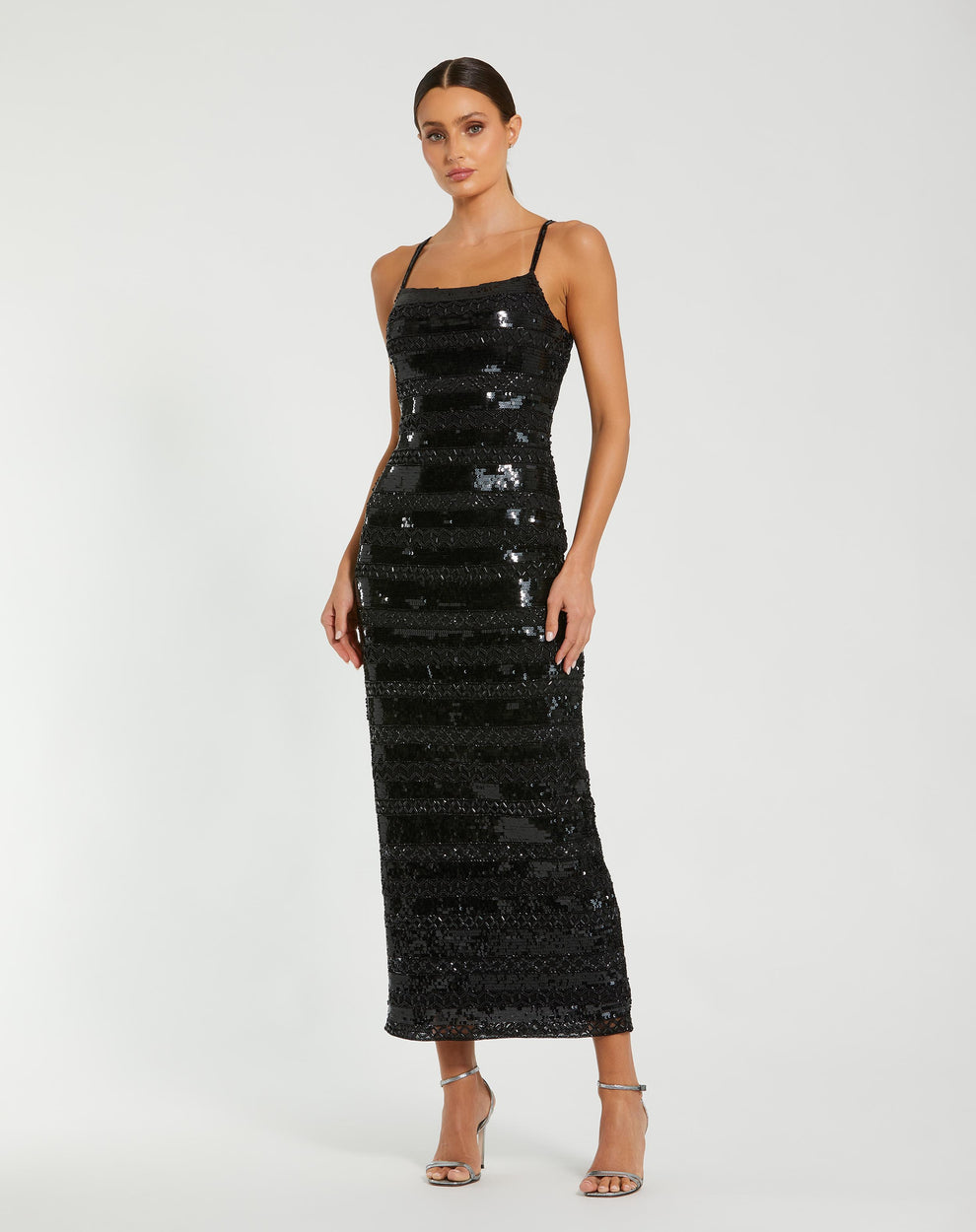Scoop Floor-Length Sequin Formal Sheath Mac Duggal 10094