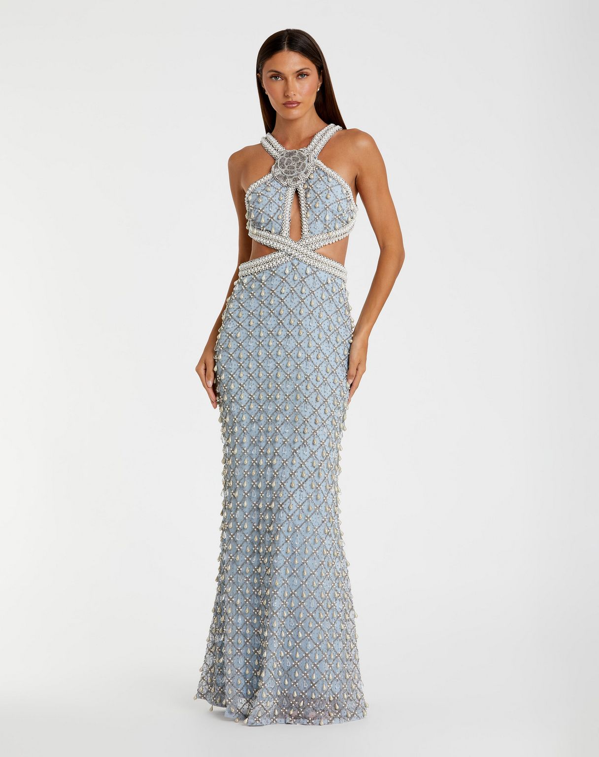 Mac Duggal 10098 Long Formal Fitted Prom Dress