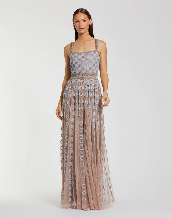 Long Beaded Prom Dress A Line Mac Duggal 10106
