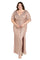 Plus Size Formal Dresses Formal Long Sequin Slit Plus Size Dress Rose Gold