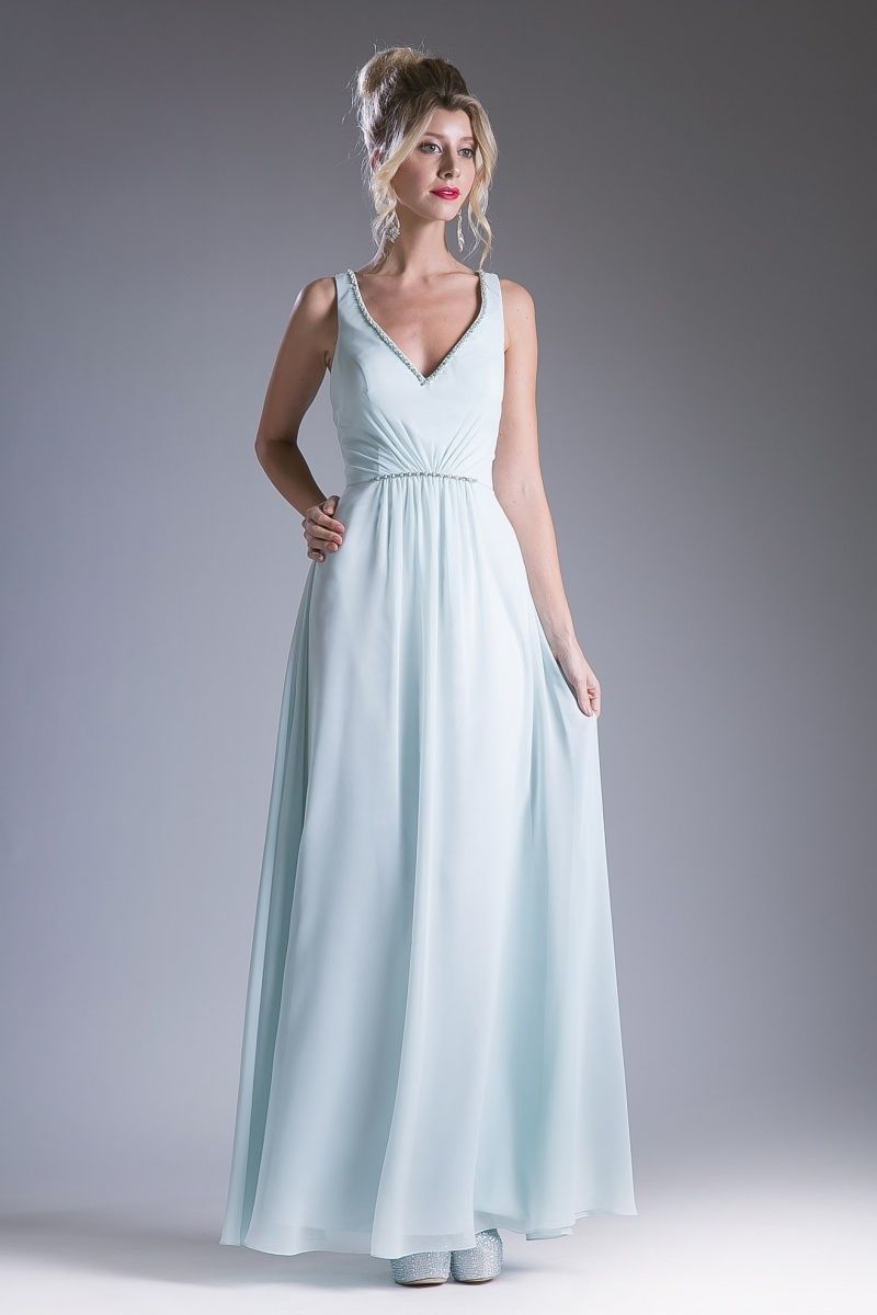 Prom Dresses Long Formal Beaded A Line Evening Dress Mint