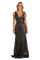 Formal Dresses Long Formal Sequin Evening Dress Black/Nude