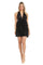 Cocktail Dresses Short Layered Sequin Cocktail Dress Black