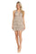 Cocktail Dresses Short Layered Sequin Cocktail Dress Gold