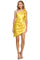 Cocktail Dresses Short Homecoming Satin Cocktail Dress Yellow