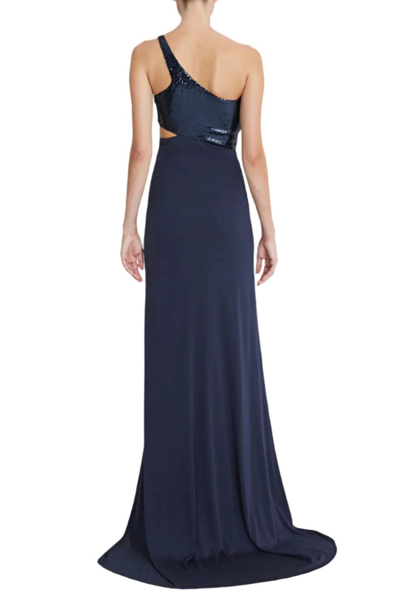 Halston 1017192 Long Formal A Line Sequin Prom Dress