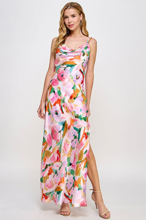 Morgan & Co 10176 Long Formal Floral Prom Dress