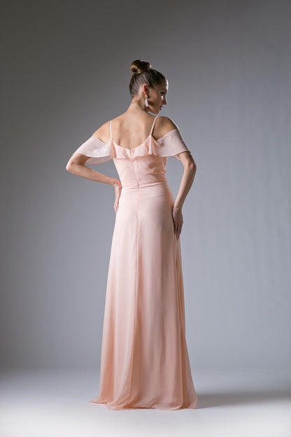Cinderella Divine CD1018 Long Formal Dress Off Shoulder Bridesmaid Marble