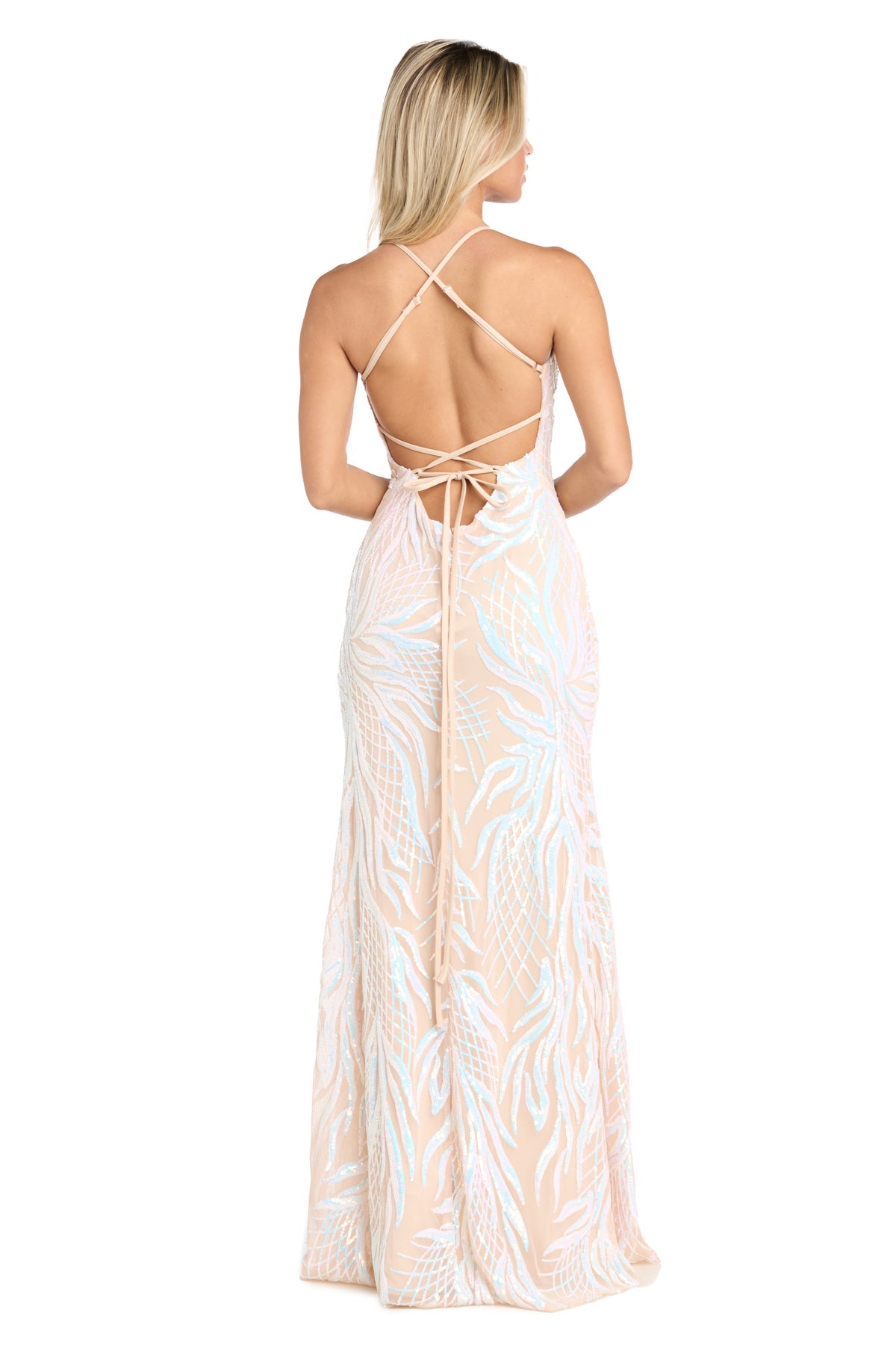 Morgan & Co 10223 Long Formal Sequin Prom Dress