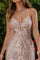 Prom Dresses Fitted Long Formal Evening Prom Dress Rose Gold