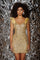 Cocktail Dresses Cocktail Short Feather Prom Sequin Dress Gold