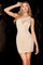 Cocktail Dresses Cocktail Short Beaded Cut Out Prom Dress Ivory/Nude