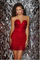 Cocktail Dresses Cocktail Short Beaded Fringe Prom Dress Red