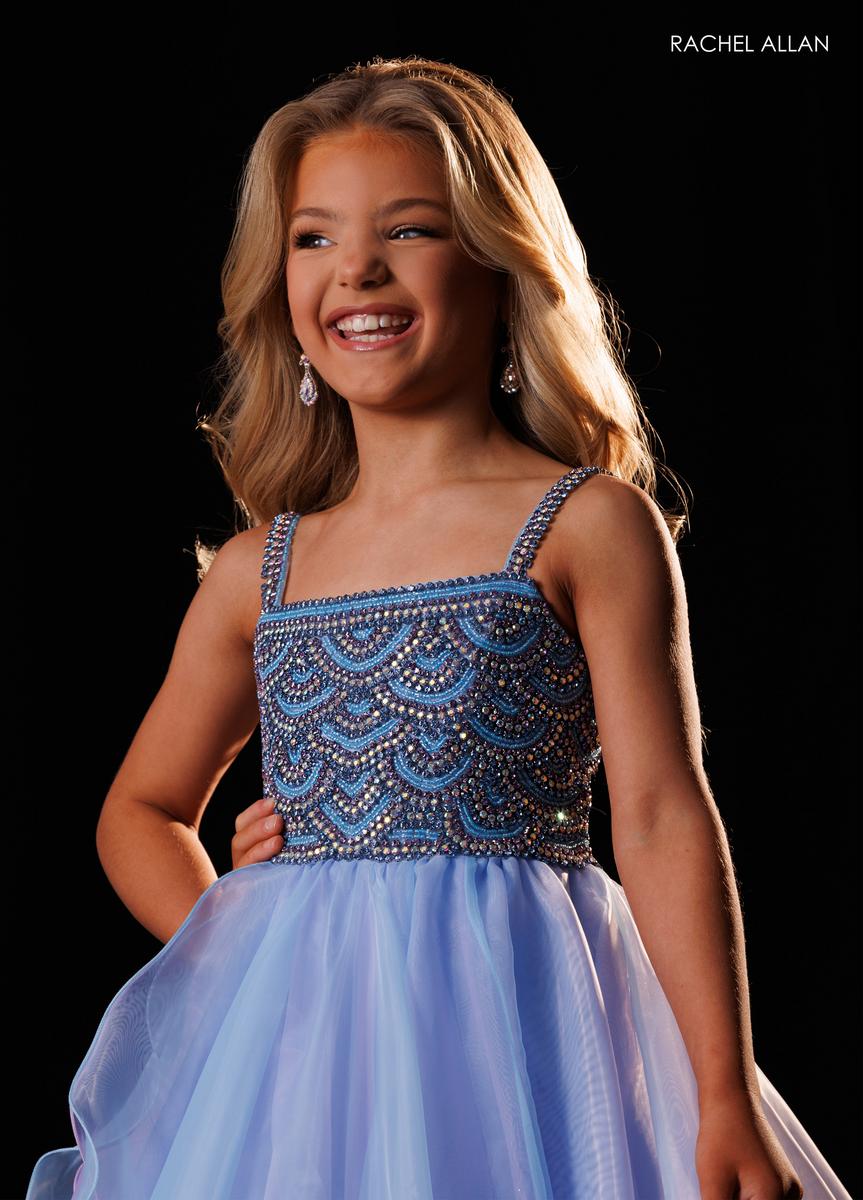 Square Floor-Length Organza Formal Ball Gown Rachel Allan 10340