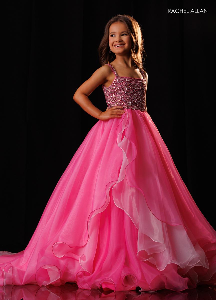 Square Floor-Length Organza Formal Ball Gown Rachel Allan 10340