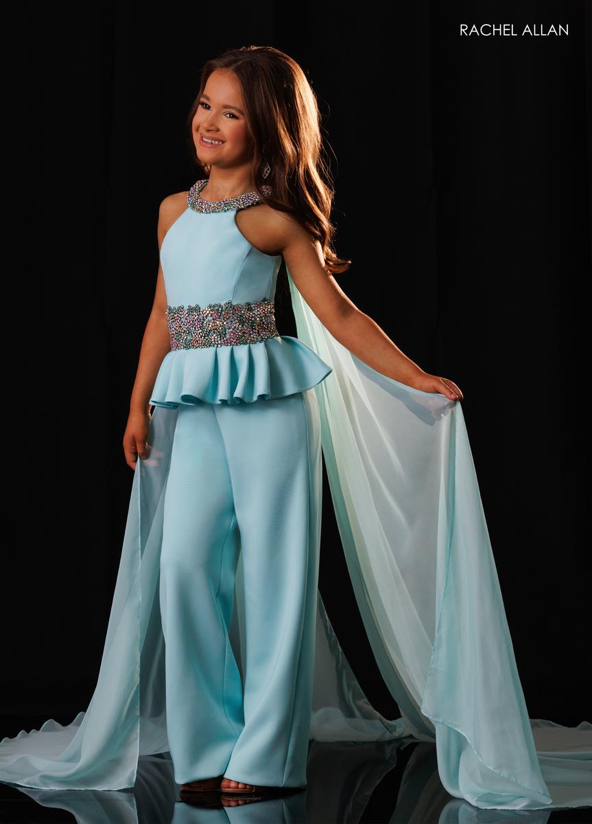 Halter Floor-Length Chiffon Special Occasion Two-Piece Rachel Allan 10341